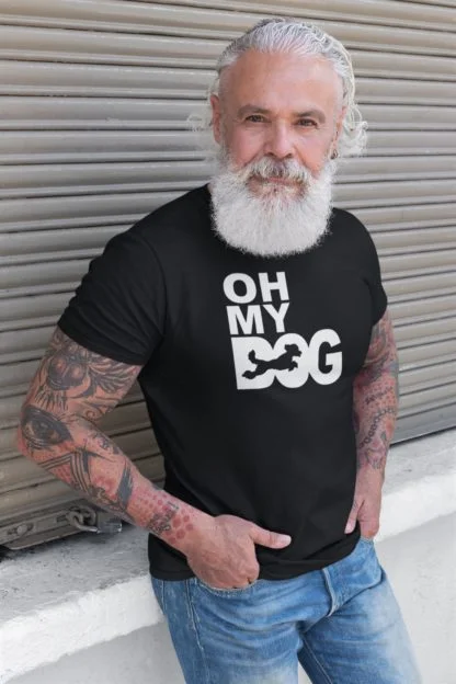 Poodle Owner Clothing Gift Printed Heavyweight Organic Cotton Oh My Dog T-shirt Gift From The House Of Dog. - Image 3