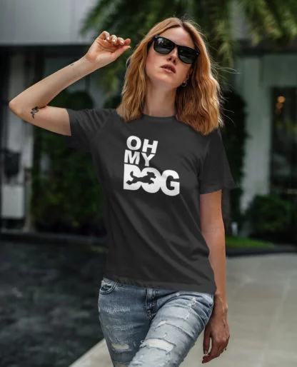 Poodle Owner Clothing Gift Printed Heavyweight Organic Cotton Oh My Dog T-shirt Gift From The House Of Dog. - Image 4