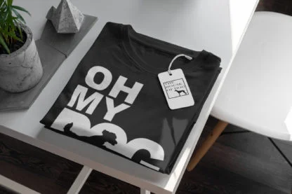 Poodle Owner Clothing Gift Printed Heavyweight Organic Cotton Oh My Dog T-shirt Gift From The House Of Dog. - Image 5