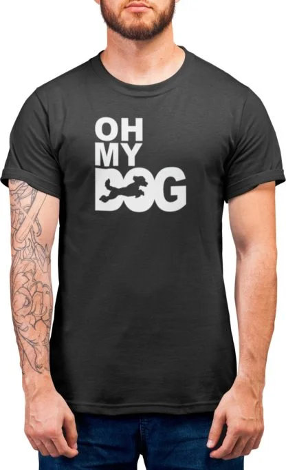 Poodle Owner Clothing Gift Printed Heavyweight Organic Cotton Oh My Dog T-shirt Gift From The House Of Dog. - Image 7