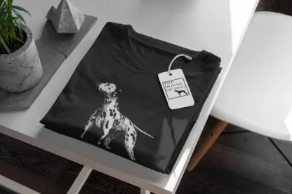 Dalmatian Owner Clothing Gift Printed Heavyweight Organic Cotton T-shirt Gift From The House Of Dog. - Image 5