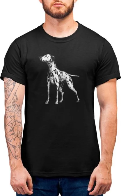 Dalmatian Owner Clothing Gift Printed Heavyweight Organic Cotton T-shirt Gift From The House Of Dog. - Image 6