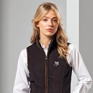 Jack Russell Terrier Owner Clothing Gift Embroidered Ladies Fit Fleece Gilet Vest From The House Of Dog