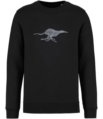 The House Of Dog: Running Greyhound, Lurcher, Whippet Embroidered Heavyweight Organic Cotton Unisex Sweatshirt - Image 2