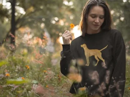 The House Of Dog: Hungarian Vizsla Embroidered Heavyweight Organic Cotton Unisex Sweatshirt - Image 4