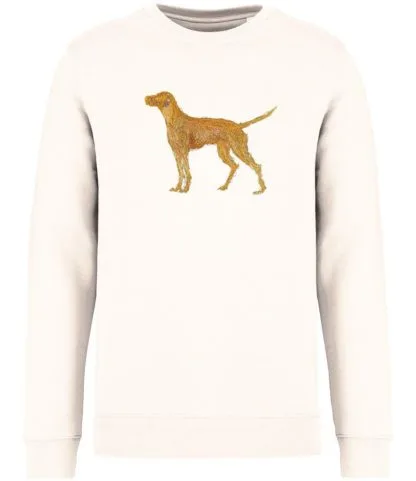 The House Of Dog: Hungarian Vizsla Embroidered Heavyweight Organic Cotton Unisex Sweatshirt - Image 6