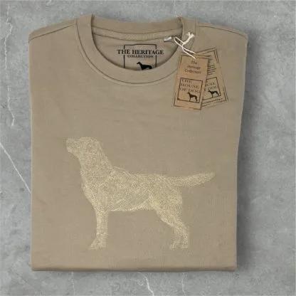 The House Of Dog: Golden Yellow Labrador Retriever Embroidered Heavyweight Organic Cotton Unisex Sweatshirt - Image 2