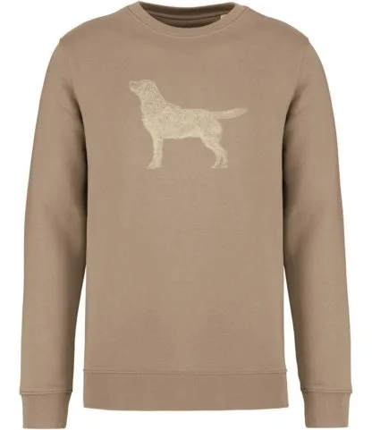 The House Of Dog: Golden Yellow Labrador Retriever Embroidered Heavyweight Organic Cotton Unisex Sweatshirt - Image 6