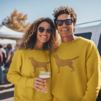 The House Of Dog: Fox Red Labrador Retriever Embroidered Heavyweight Organic Cotton Unisex Sweatshirt