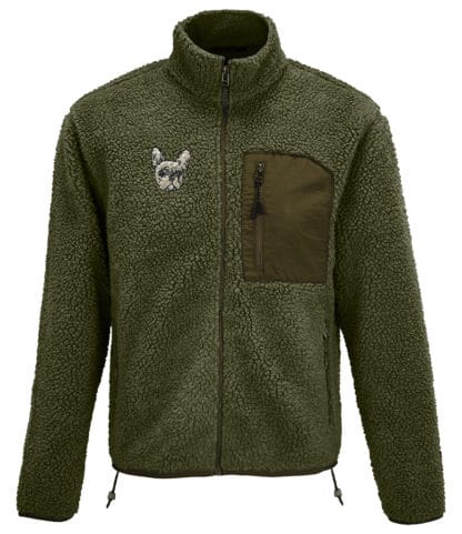 French Bulldog Owner Gift Clothing Gifts Embroidered Unisex Sherpa Fleece Jacket. - Image 3