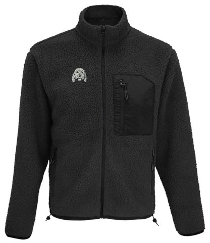 Cockapoo Owner Gift Clothing Gifts Embroidered Unisex Sherpa Fleece Jacket. - Image 2