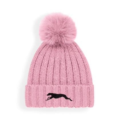 Greyhound Lurcher Owner Gifts, Super Soft Faux Fur Ski Pom Pom Chunky Knit Super Soft Unisex Embroidered Unisex Beanie From The House of Dog - Image 6