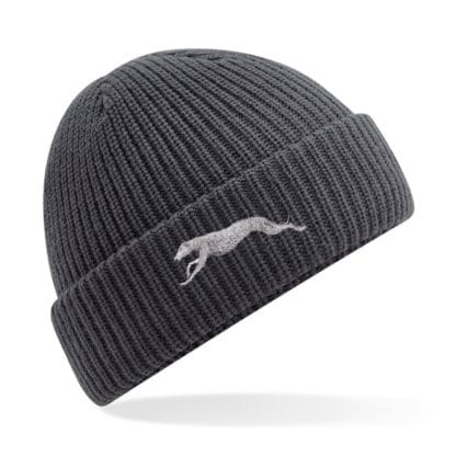 Greyhound, lurcher, sighthound owner clothing gifts. water repellent thermal beanie ski hat from the house of dog. - Image 2