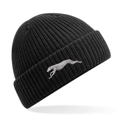 Greyhound, lurcher, sighthound owner clothing gifts. water repellent thermal beanie ski hat from the house of dog. - Image 5