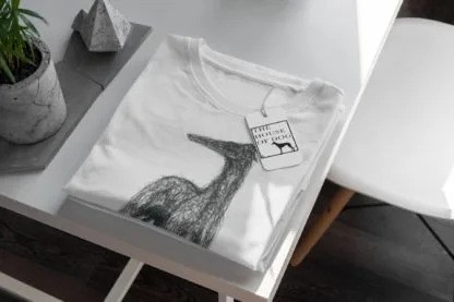 Greyhound Lurcher Whippet Sighthound Owner Clothing Gift Printed Heavyweight Organic Cotton T-shirt Gift From The House Of Dog. - Image 5