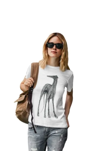 Greyhound Lurcher Whippet Sighthound Owner Clothing Gift Printed Heavyweight Organic Cotton T-shirt Gift From The House Of Dog. - Image 7
