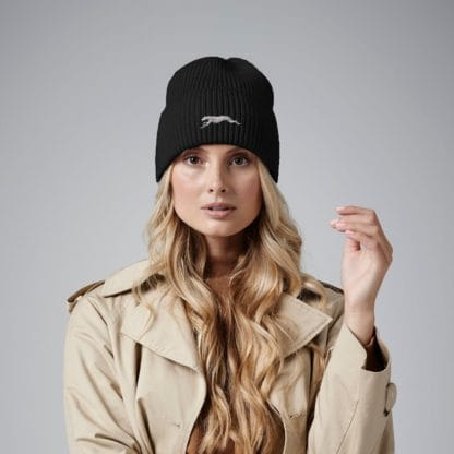 Greyhound Lurcher Owner Clothing Gifts. Oversized Cuffed Beanie Ski Hat From The House Of Dog. - Image 2