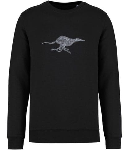 The House Of Dog: Running Greyhound, Lurcher, Whippet Embroidered Heavyweight Organic Cotton Unisex Sweatshirt - Image 2