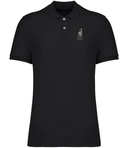 The House Of Dog: Greyhound, Lurcher, Whippet Embroidered 100% Heavyweight Organic Combed Cotton Unisex Pique Knit Polo Shirt. - Image 4