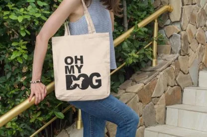 Oh My Dog! Beagle Owner Gift: Premium Cotton Tote Bag. Heavyweight 100% Cotton