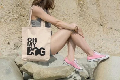 Oh My Dog! Beagle Owner Gift: Premium Cotton Tote Bag. Heavyweight 100% Cotton - Image 3