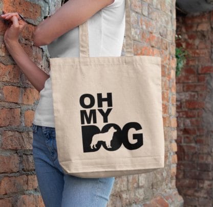 The House Of Dog Border Collie Sheepdog Owner Gift: Premium Cotton Tote Bag. Heavyweight 100% Cotton