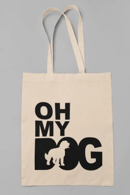 Oh My Dog! Cockapoo Owner Gift: Premium Cotton Tote Bag. Heavyweight 100% Cotton - Image 3