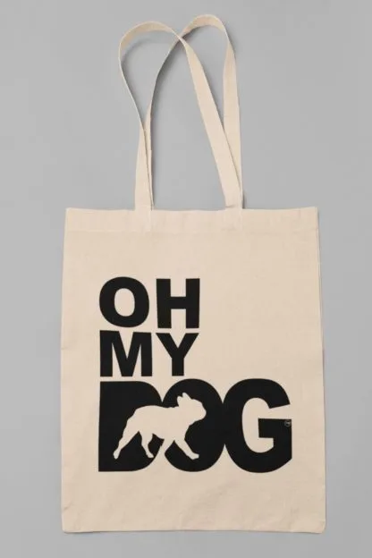 The House Of Dog Frenchie French Bulldog Owner Gift: Premium Cotton Tote Bag. Heavyweight 100% Cotton - Image 2