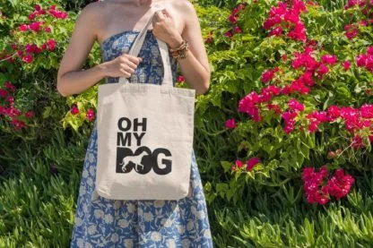 Oh My Dog! Whippet, Italian Greyhound Owner Gift: Premium Cotton Tote Bag. Heavyweight 100% Cotton