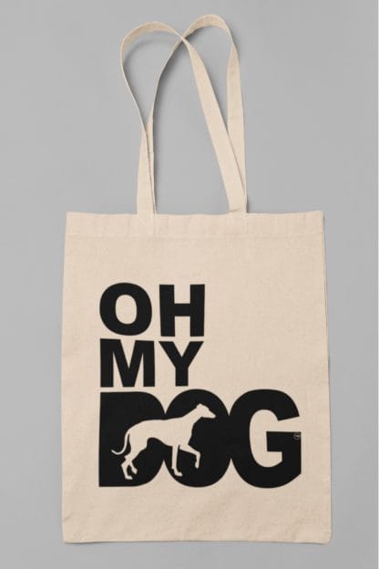 The House Of Dog Whippet, Italian Greyhound Owner Gift: Premium Cotton Tote Bag. Heavyweight 100% Cotton - Image 2