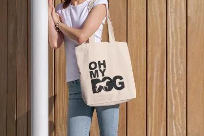 Oh My Dog! Whippet, Italian Greyhound Owner Gift: Premium Cotton Tote Bag. Heavyweight 100% Cotton - Image 3