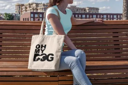 Oh My Dog! Whippet, Italian Greyhound Owner Gift: Premium Cotton Tote Bag. Heavyweight 100% Cotton - Image 5