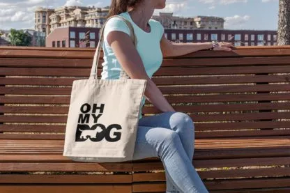 Oh My Dog! Scottish Terrier Owner Gift: Premium Cotton Tote Bag. Heavyweight 100% Cotton - Image 3