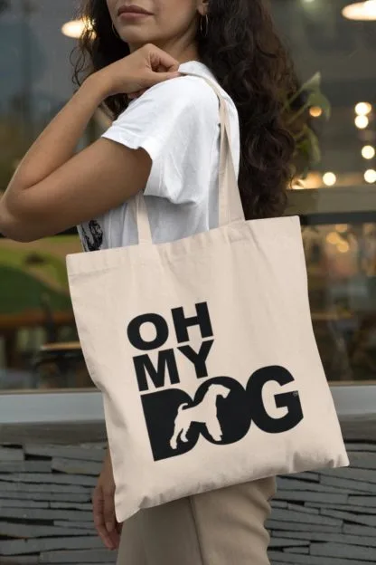 Oh My Dog!  Airedale Terrier Owner Gift: Premium Cotton Tote Bag. Heavyweight 100% Cotton