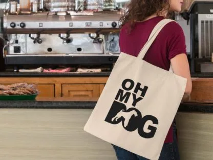 Oh My Dog!  Airedale Terrier Owner Gift: Premium Cotton Tote Bag. Heavyweight 100% Cotton - Image 4