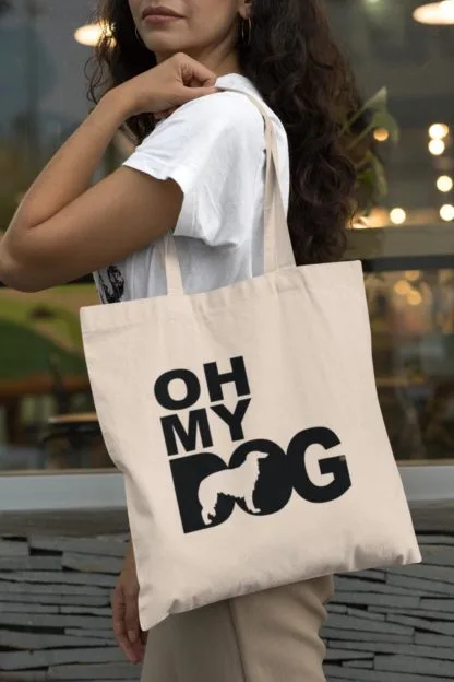 Oh My Dog! Borzoi Owner Gift: Premium Cotton Tote Bag. Heavyweight 100% Cotton