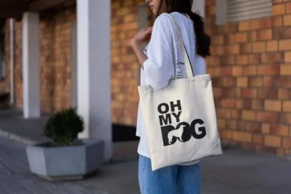 Oh My Dog! Borzoi Owner Gift: Premium Cotton Tote Bag. Heavyweight 100% Cotton - Image 3