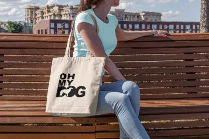 Oh My Dog! Borzoi Owner Gift: Premium Cotton Tote Bag. Heavyweight 100% Cotton - Image 4