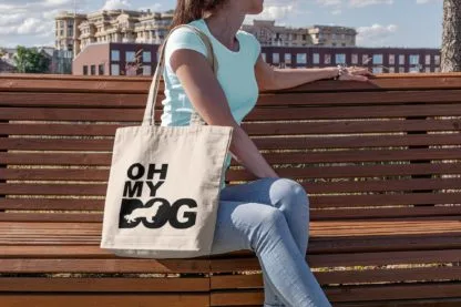Oh My Dog! Cavalier King Charles Spaniel Owner Gift: Premium Cotton Tote Bag. Heavyweight 100% Cotton - Image 2