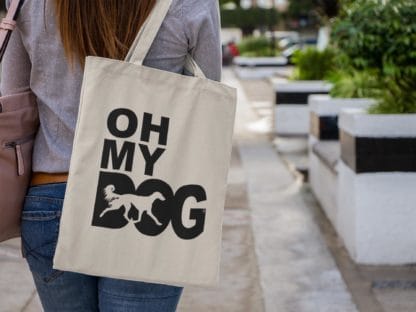 The House Of Dog Saluki Owner Gift: Premium Cotton Tote Bag. Heavyweight 100% Cotton - Image 2