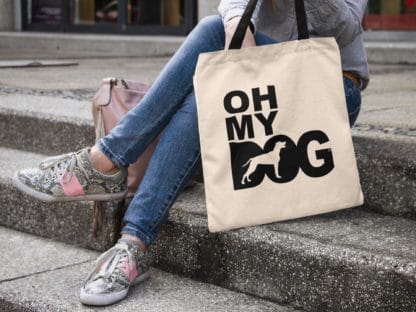 The House Of Dog Weimaraner Owner Gift: Premium Cotton Tote Bag. Heavyweight 100% Cotton - Image 3