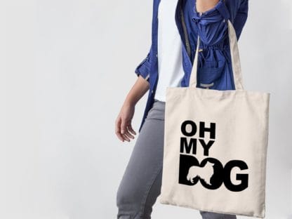 The House Of Dog Rough Collie Owner Gift: Premium Cotton Tote Bag. Heavyweight 100% Cotton