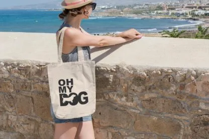 Oh My Dog! Basset Hound Owner Gift: Premium Cotton Tote Bag. Heavyweight 100% Cotton