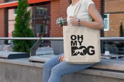 Oh My Dog! Rhodesian Ridgeback Owner Gift: Premium Cotton Tote Bag. Heavyweight 100% Cotton - Image 2