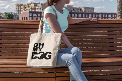 Oh My Dog! Basset Hound Owner Gift: Premium Cotton Tote Bag. Heavyweight 100% Cotton - Image 4