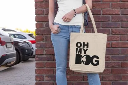 Oh My Dog! Staffordshire Bull Terrier Owner Gift: Premium Cotton Tote Bag. Heavyweight 100% Cotton - Image 2