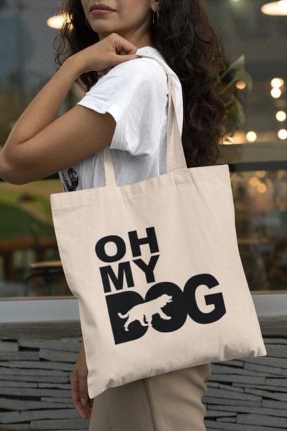 The House Of Dog English Springer Spaniel Owner Gift: Premium Cotton Tote Bag. Heavyweight 100% Cotton - Image 2