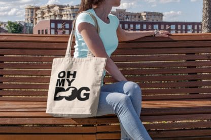 The House Of Dog Doxie Longhaired Dachshund Owner Gift: Premium Cotton Tote Bag. Heavyweight 100% Cotton - Image 4