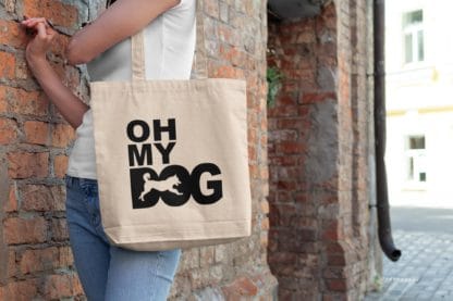 The House Of Dog Husky Owner Gift: Premium Cotton Tote Bag. Heavyweight 100% Cotton