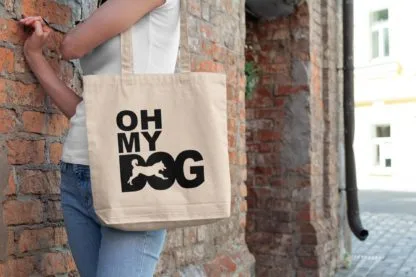 Oh My Dog! Husky Owner Gift: Premium Cotton Tote Bag. Heavyweight 100% Cotton